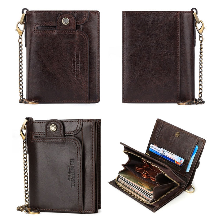 HUMERPAUL BP950 RFID Anti-Magnetic Men Wallet Large Capacity Multi-Card Solt Pocket(Khaki)