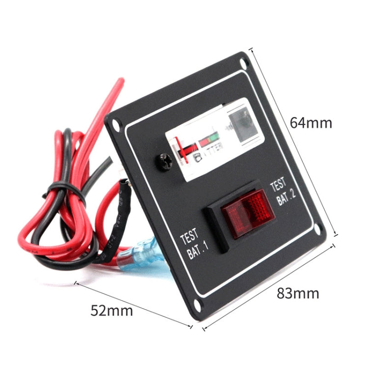 Marine Dual Battery Tester Pointer Voltmeter