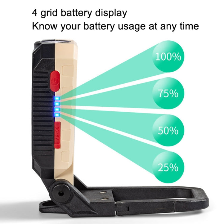 E-SMARTER COB Work Light USB Emergency Flashlight Maintenance Lamp, Style: W598B Small