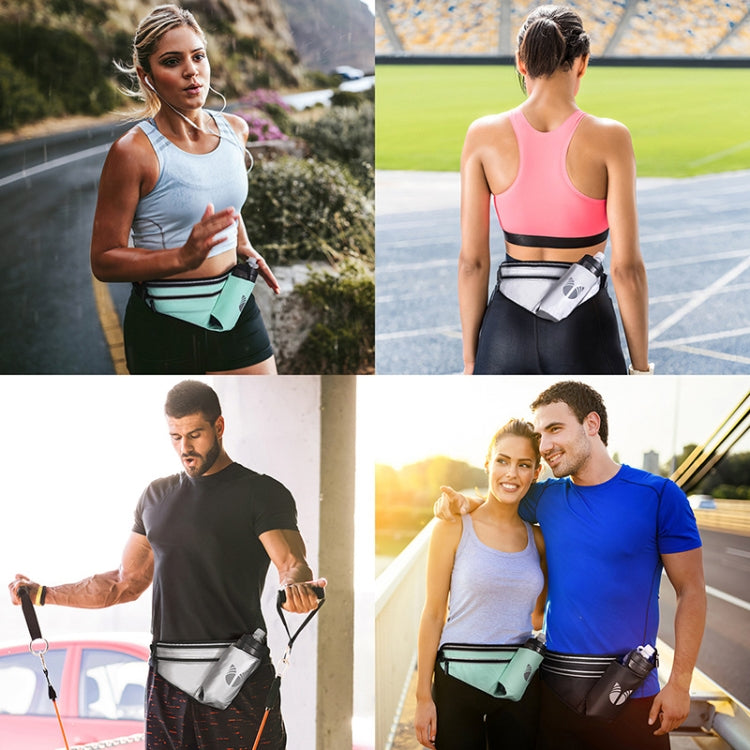 CAN FLY YIPINU Outdoor Fitness Water Bottle Mobile Phone Storage Waist Bag(Silver)
