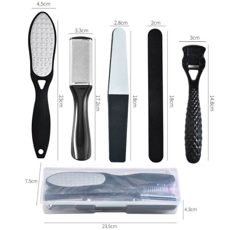 DT17-1 17 In 1 Pedicure Kit Foot File And Grinder Exfoliating Manicure And Pedicure Tools(Black)