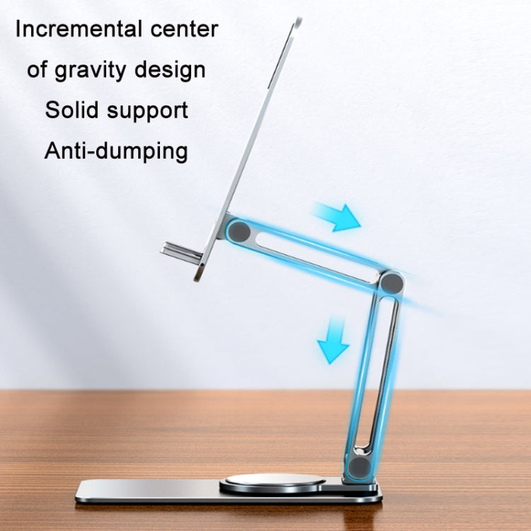 Portable Mobile Phone Tablet Desktop Stand, K5 Silver, All Metal Silver, All Metal Gray, Square Swivel Silver, Square Swivel Dark Gray
