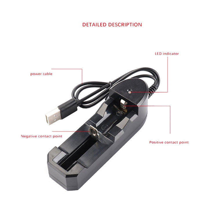 3 PCS BMAX 18650 Lithium Battery Single Slot USB Charger