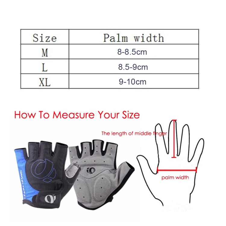 YIZIMI Anti-shock Half-finger Gloves Cycling Silicone Short Finger Gloves, Size: XL(Black Red)