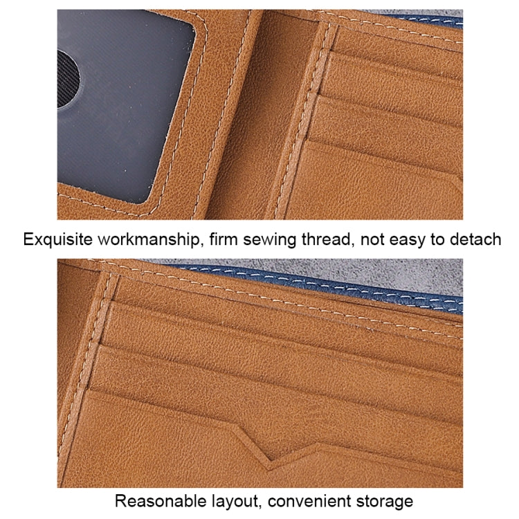BULL CAPTAIN 032 Vintage Leather Wallets Coins Card Holder Wallet(Coffee)