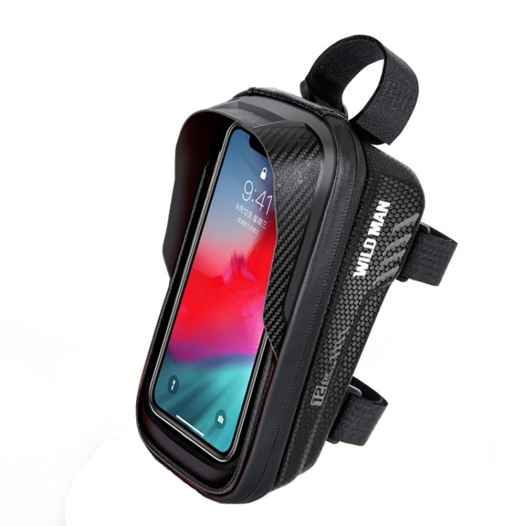 WILD MAN E12 1L EVA Hard Shell Mountain Bike Waterproof and Wear-resistant Front Beam Bag(Black)