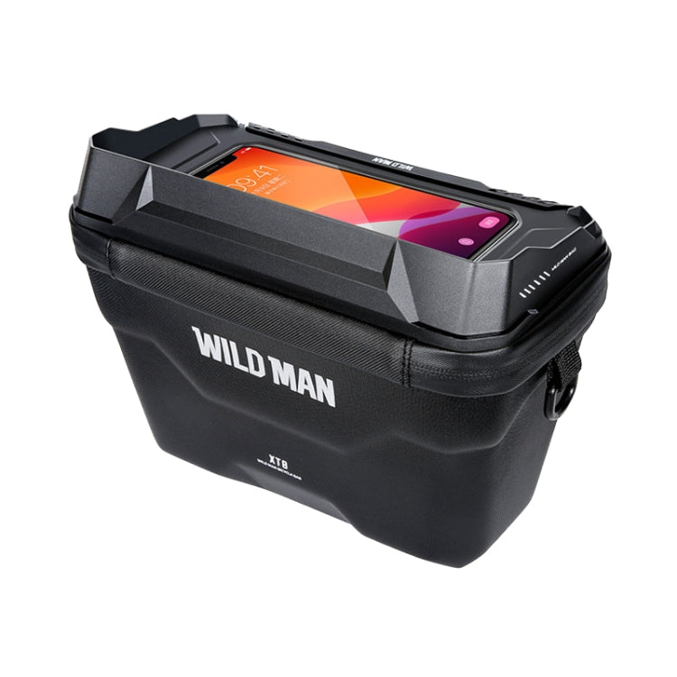 WILD MAN XT8 3L Bicycle EVA Hard Shell Touch Screen Waterproof Head Bag(Black)