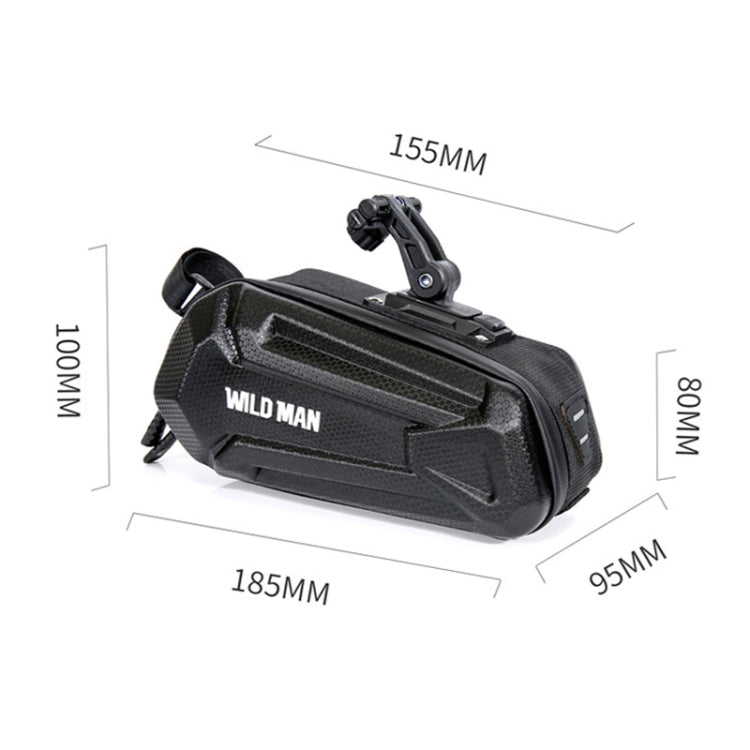 WILD MAN XT7 1.2L Mountain Bike EVA Hard Shell Waterproof Wear-resistant Tail Bag(Sun Pattern Style)