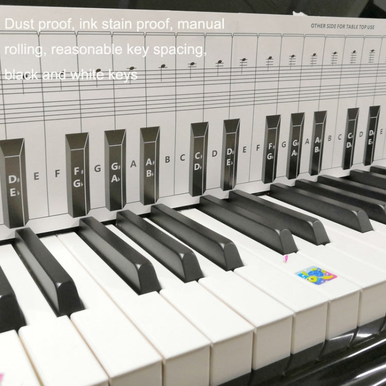88 Keys Keyboard Piano Practice Paper Comparison Table Fingering Practice Comparison Chart, White