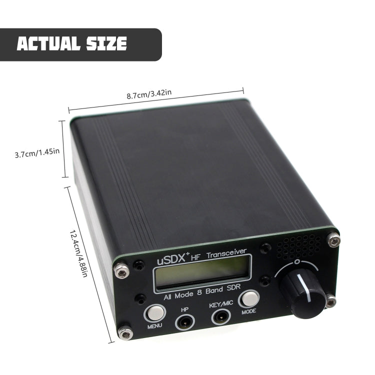 Usdr Usdx + V2 Plus 8 Band SDR Full Mode HF SSB QRP High Frequency Transceiver, Spec:, EU Plug, US Plug