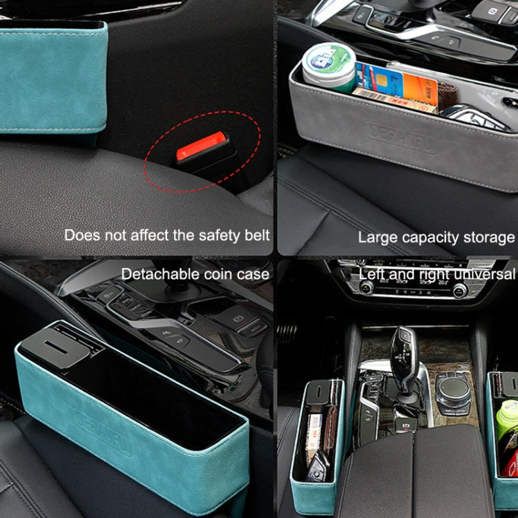 DE RAN FU Car Seat Storage Box Cup Holder Fur Citrine Phone Sundry Storage Box(Black)