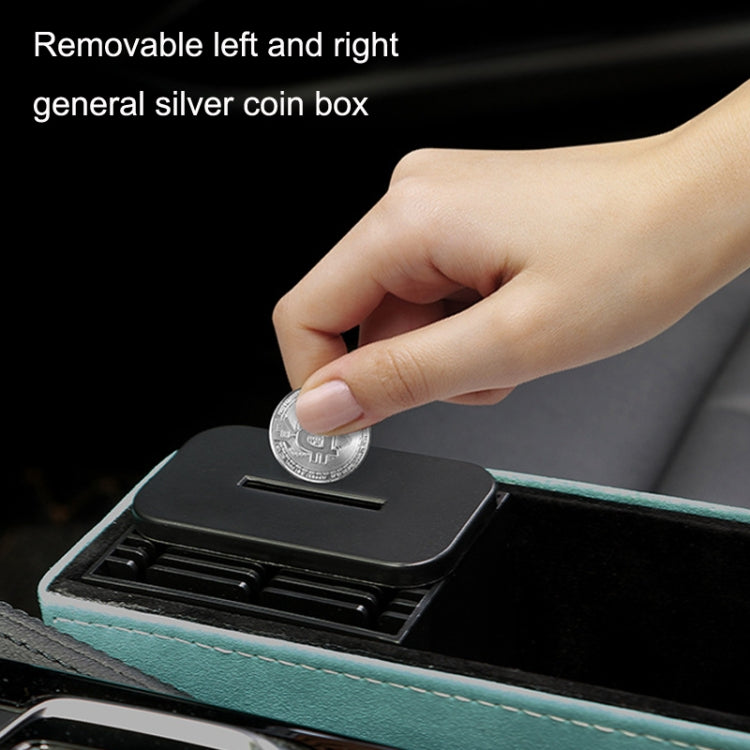 DE RAN FU Car Seat Storage Box Cup Holder Fur Citrine Phone Sundry Storage Box(Blue)