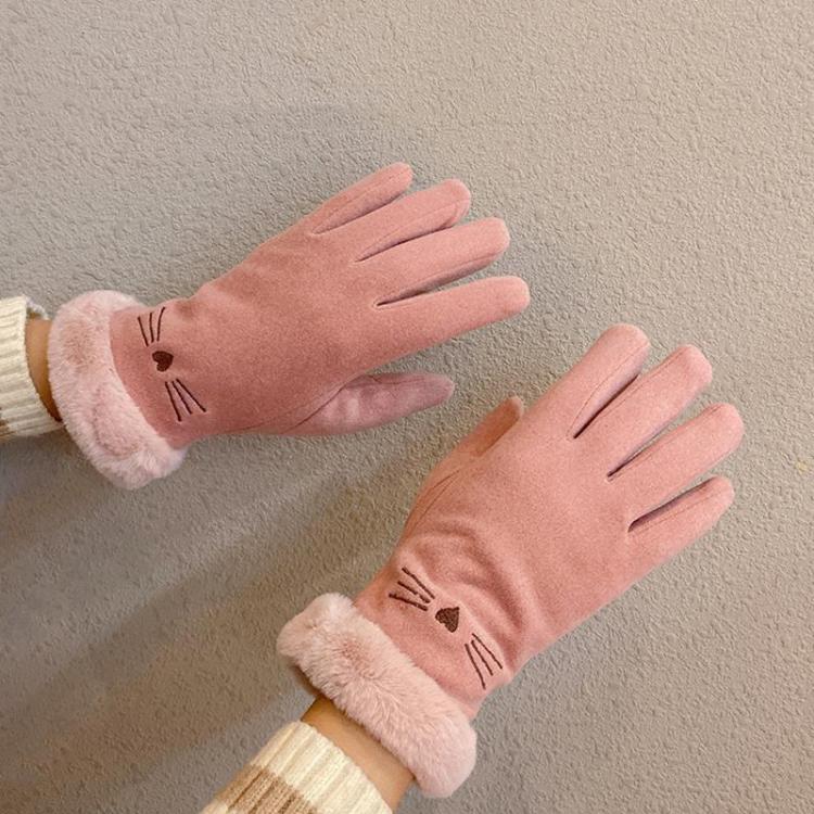 A56 Keep Warm Touch Screen Plus Velvet Thick Anti-Cold Riding Gloves, A56 Gray, A56 Black, A56 Pink