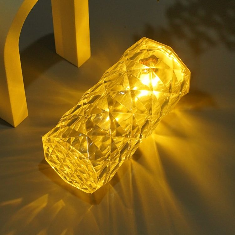 2 PCS SF-001A 1.5V Rose Ambient Light Bedside Crystal LED Desk Lamp, Color: Yellow Light