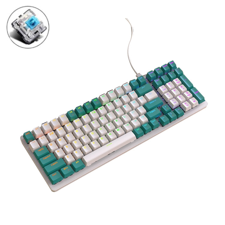 ZIYOU LANG  K3 100 Keys Game Glowing Wired Mechanical Keyboard, Cable Length: 1.5m, Style:, K3 Water Green Version Green Axis, K3  Water Green Version Red Axis, K3 Bee Version Red Axis, K3 Micro Light Hot Plug Version Red Axis                          ...