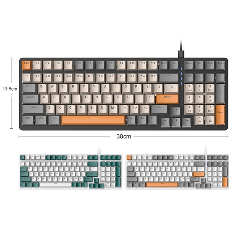 ZIYOU LANG  K3 100 Keys Game Glowing Wired Mechanical Keyboard, Cable Length: 1.5m, Style:, K3 Water Green Version Green Axis, K3  Water Green Version Red Axis, K3 Bee Version Red Axis, K3 Micro Light Hot Plug Version Red Axis                          ...