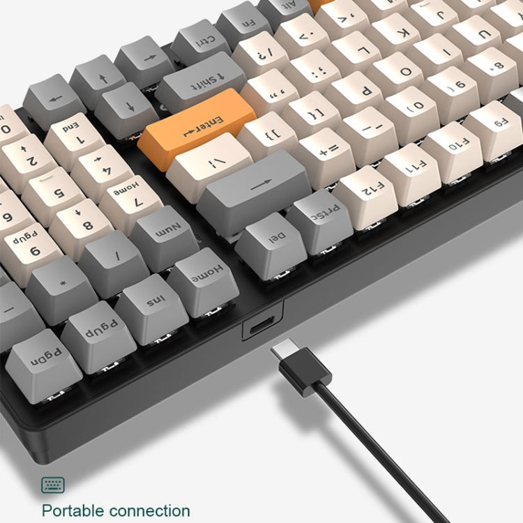 ZIYOU LANG  K3 100 Keys Game Glowing Wired Mechanical Keyboard, Cable Length: 1.5m, Style:, K3 Water Green Version Green Axis, K3  Water Green Version Red Axis, K3 Bee Version Red Axis, K3 Micro Light Hot Plug Version Red Axis                          ...