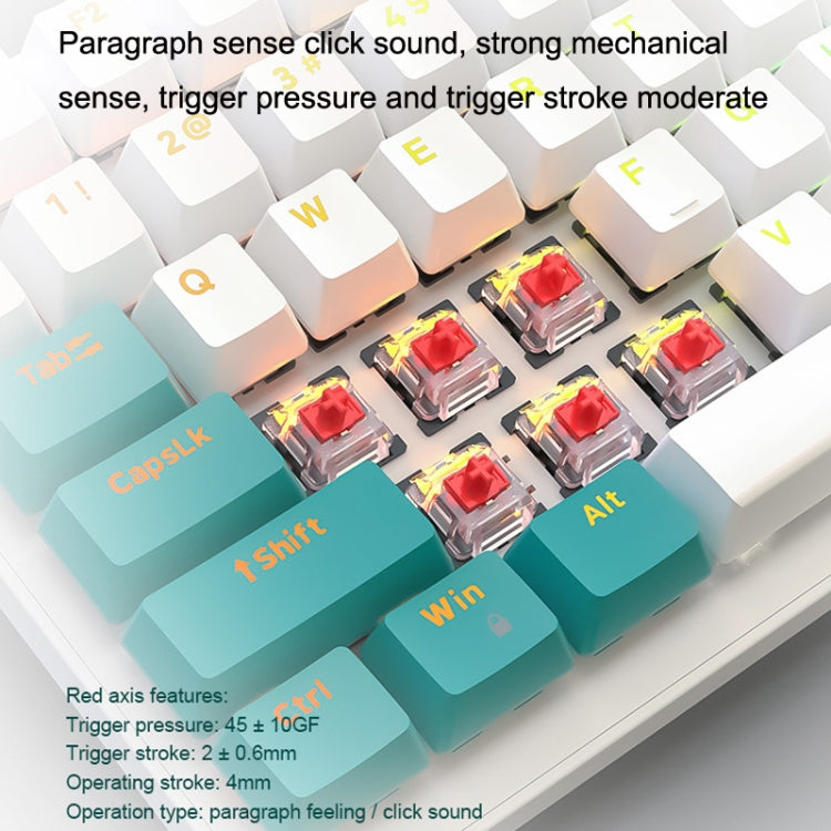 ZIYOU LANG  K3 100 Keys Game Glowing Wired Mechanical Keyboard, Cable Length: 1.5m, Style:, K3 Water Green Version Green Axis, K3  Water Green Version Red Axis, K3 Bee Version Red Axis, K3 Micro Light Hot Plug Version Red Axis                          ...
