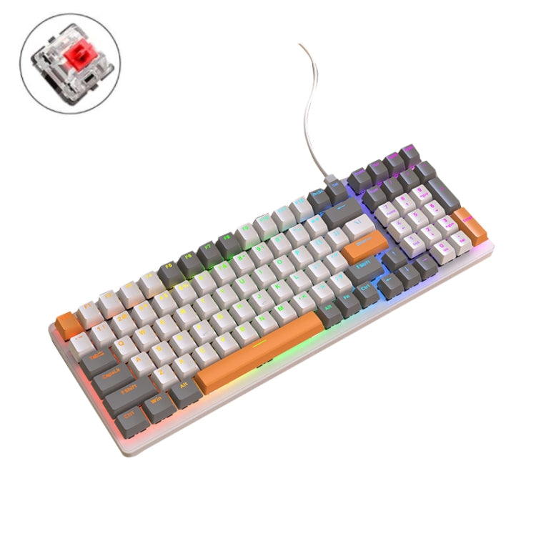 ZIYOU LANG  K3 100 Keys Game Glowing Wired Mechanical Keyboard, Cable Length: 1.5m, Style:, K3 Water Green Version Green Axis, K3  Water Green Version Red Axis, K3 Bee Version Red Axis, K3 Micro Light Hot Plug Version Red Axis                          ...