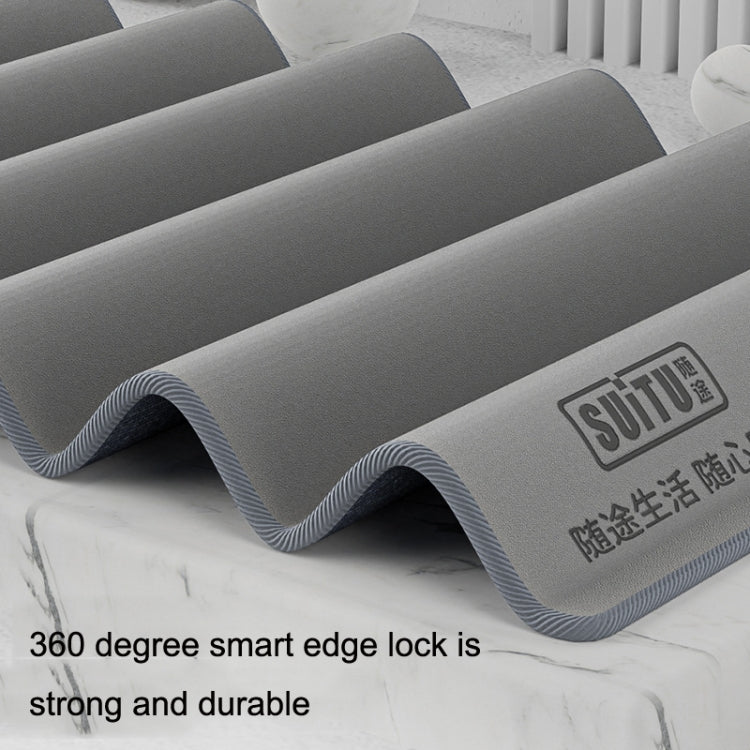 SUITU ST-9000 2pcs Double Suede Car Cleaning Towel Dry Washing Cloth, Size: 35x75cm