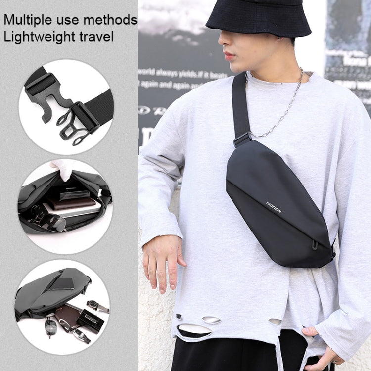 HAOSHUAI 1100-20 Men Waist Bag Outdoor Running Mobile Phone Bag(Black)