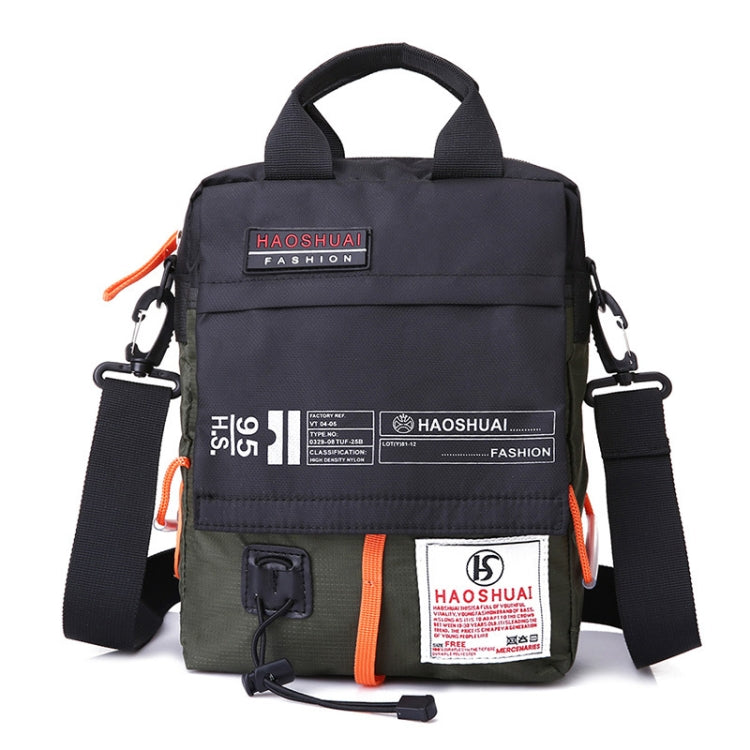 HAOSHUAI 206-1 Men Handheld Crossbody Bag Outdoor Waterproof Cloth Bag, 206-1 Dark Blue, 206-1 Black, 206-1 Army Green, 206-1 Grey, 206-1 Brick Red, 206-1 Light Blue