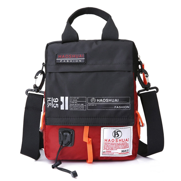 HAOSHUAI 206-1 Men Handheld Crossbody Bag Outdoor Waterproof Cloth Bag, 206-1 Dark Blue, 206-1 Black, 206-1 Army Green, 206-1 Grey, 206-1 Brick Red, 206-1 Light Blue