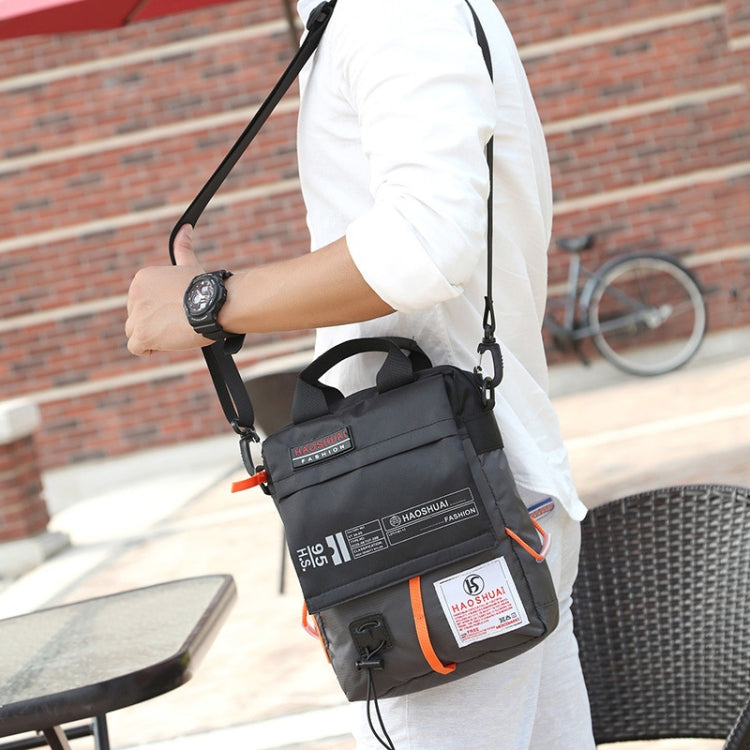 HAOSHUAI 206-1 Men Handheld Crossbody Bag Outdoor Waterproof Cloth Bag, 206-1 Dark Blue, 206-1 Black, 206-1 Army Green, 206-1 Grey, 206-1 Brick Red, 206-1 Light Blue