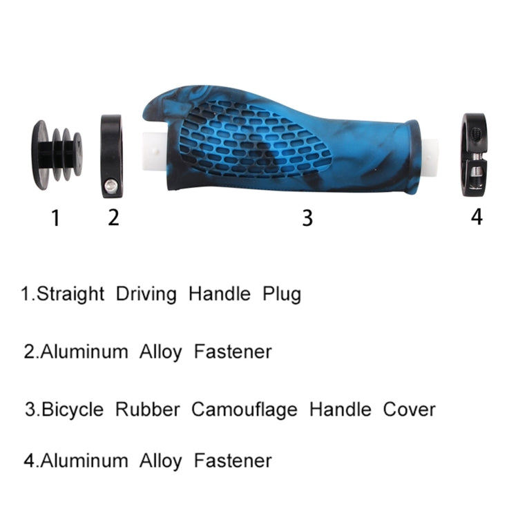 MZYRH 1pair Mountain Bike Bicycle Handlebar Grips Protective Covers(White and Blue)