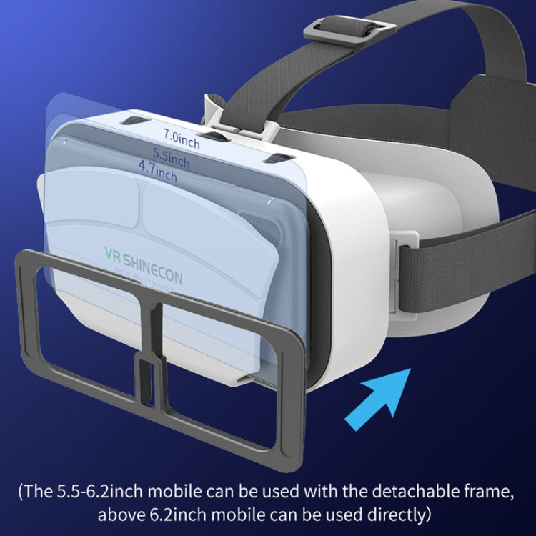 VRSHINECON G12 VR Glasses 3D Movie All In One Game Machine Immersive Virtual Reality Glasses(White)