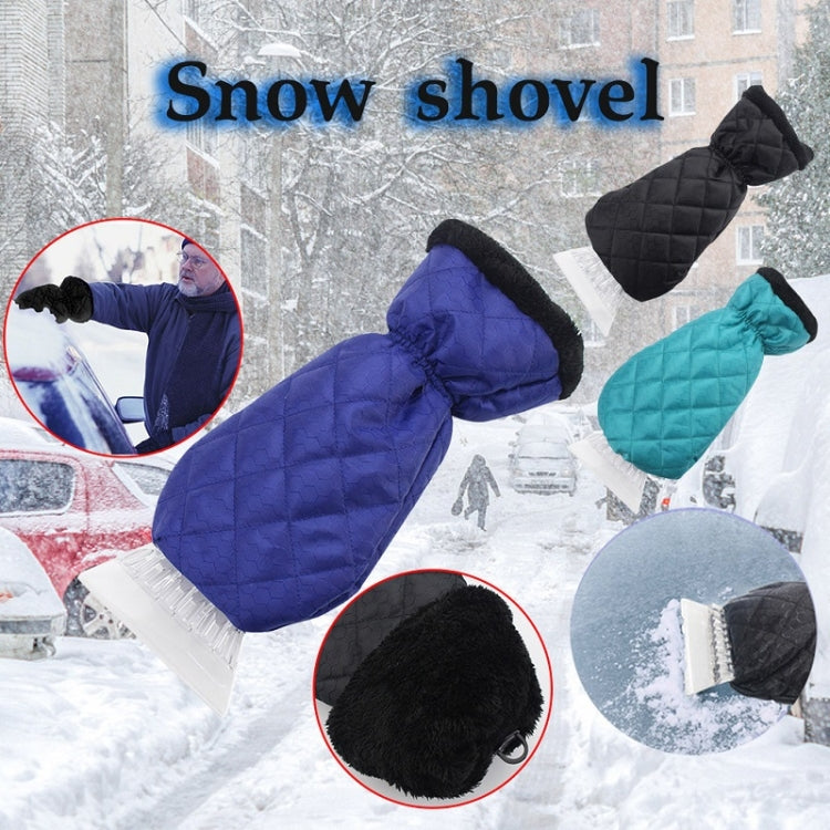 Thick Waterproof Snow Removal Shovel Car Warm Gloves(Black)