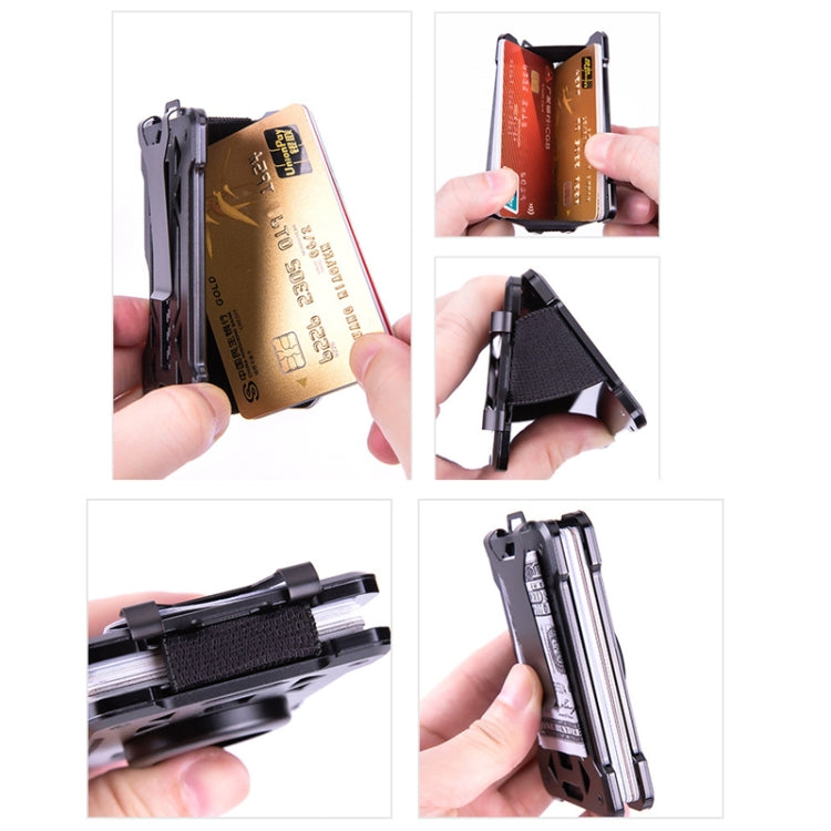 For AirTag 2nd Gen / AirTag 1st Gen Card Holder Metal Anti-Theft RFID Wallet, ak-4 B Gray, ak-4 A Black, ak-4 A Blue, ak-4 A  Silver, ak-4 A  Gray, ak-4 B  Black, ak-4 B Silver, ak-4 B Blue