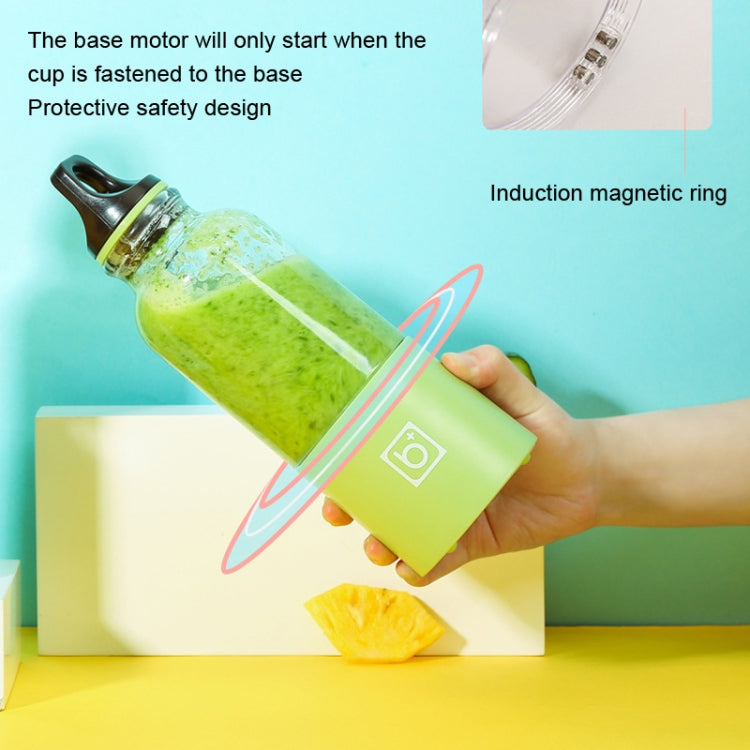 Bingo Mini Portable Juicer Home 6 Knife Head Charging Electric Juice Cup(Macaron Pink)