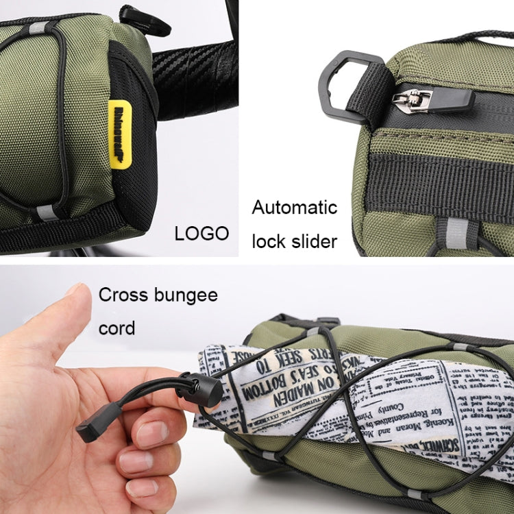 Rhinowalk RK9103 2.4L Outdoor Sports Cycling Front Bag Bicycle Waterproof Handlebar Bag(Camouflage Green)