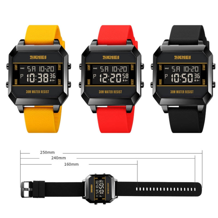SKMEI 1848 Fashion Multifunctional Student Sports Waterproof Men Watch, 1848(Red), 1848(Black), 1848(Yellow)