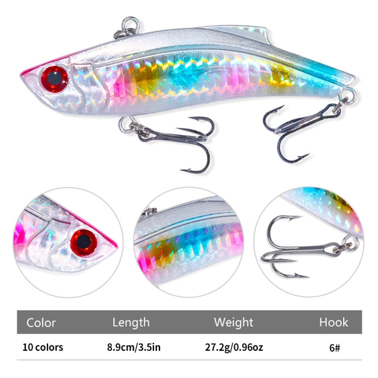 HENGJIA VI025 Submerged Trembling Swimming VIB Lure Plastic Fake Bait, Size: 9cm 28g(8)