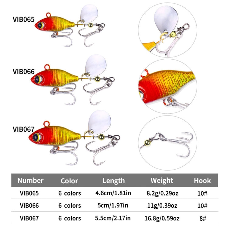 HENGJIA Submerged VIB Fake Lures Sequin Lures, Size: 5.2cm 10g(2)