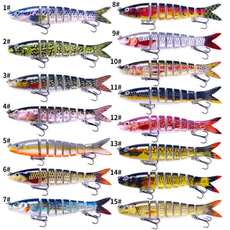 HENGJIA JM063 Multi-Section Fake Bait 8 Section Sinker Lures, Size: 13.4cm 18g(15)