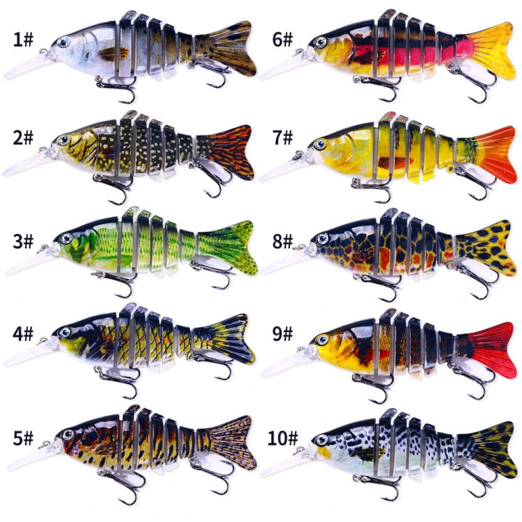 HENGJIA JM065 12cm Luya Fishing Gear Bait Multi-Section Fish Sinking Lure(9)