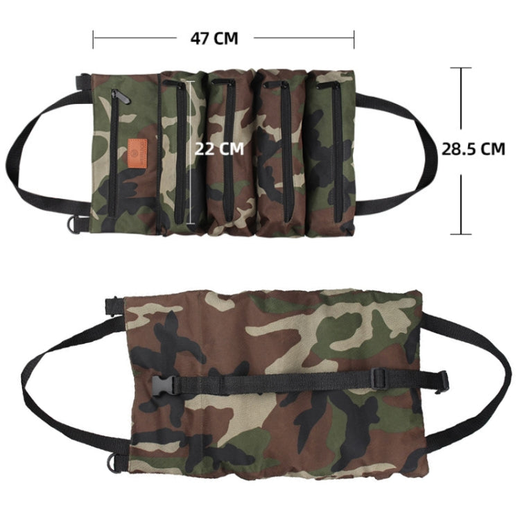 WESSLECO Oxford Cloth Electrical Hardware Hanging Tool Storage Bag(Khaki)