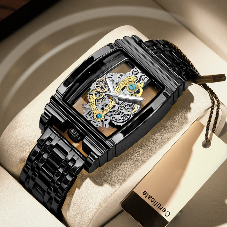 BINBOND B5011 Gear Hollow Outdoor Waterproof Luminous Men Business Watches