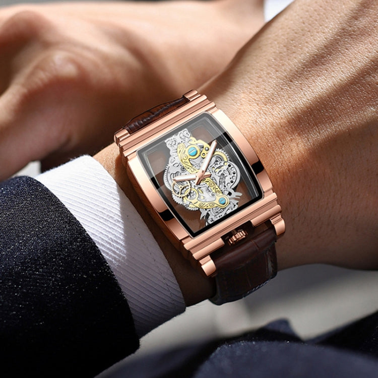 BINBOND B5011 Gear Hollow Outdoor Waterproof Luminous Men Business Watches