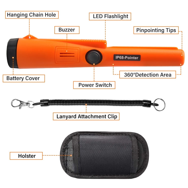 IP68-Pointer Handheld Metal Detector 3M Waterproof Positioning Stick, IP68-Pointer