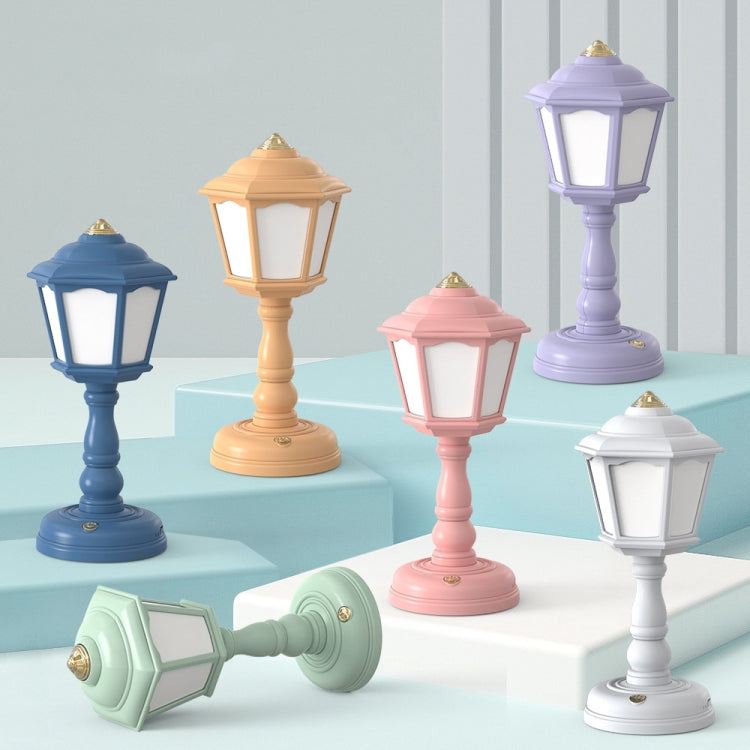 GIVELONG Retro Table Lamp USB Charging Small Night Light, Style: 320-6 White
