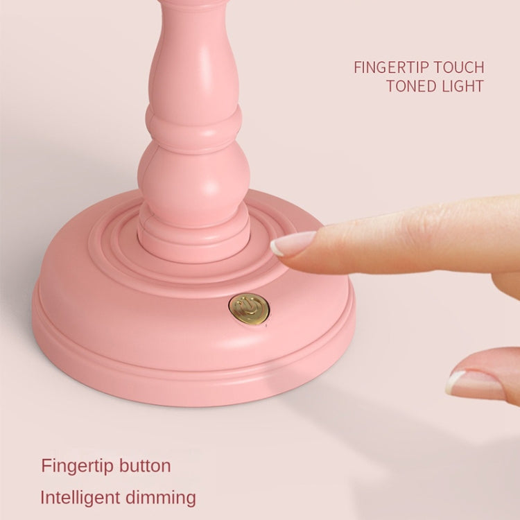 GIVELONG Retro Table Lamp USB Charging Small Night Light, Style: 320-6 White