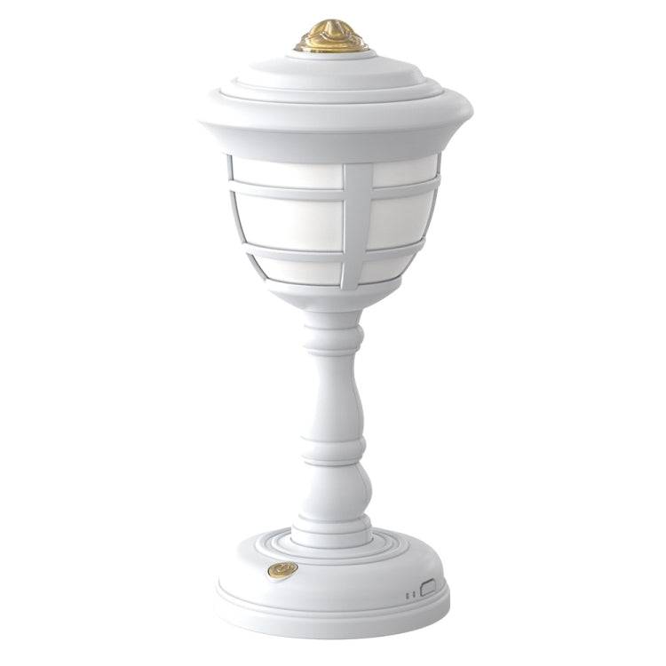 GIVELONG Retro Table Lamp USB Charging Small Night Light, Style: 322-6 White