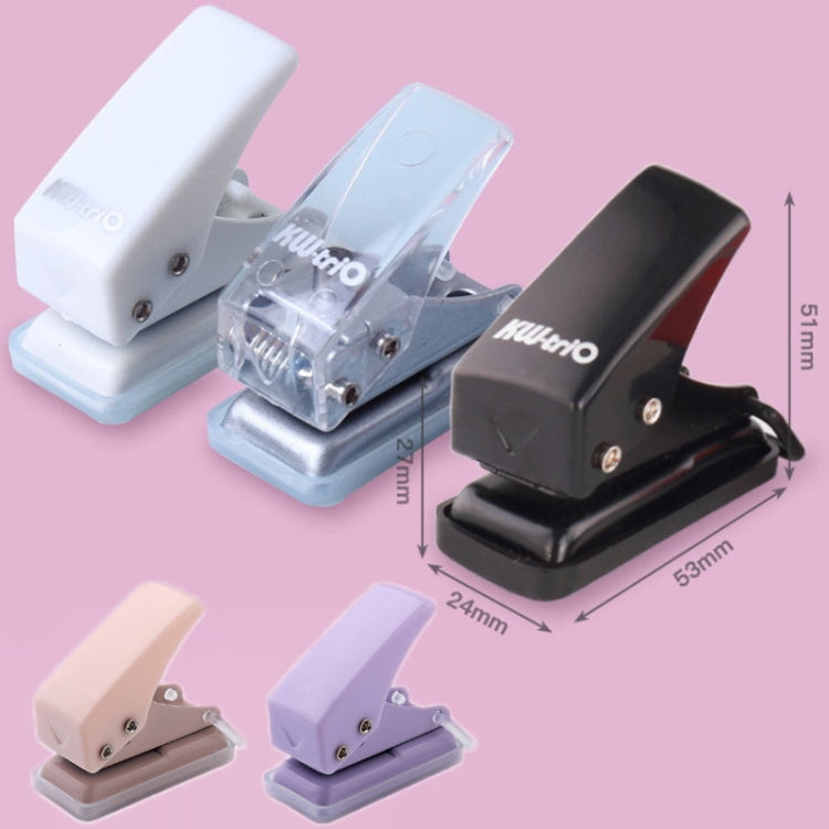 kw-trio 92A0 10 Pages Single Hole Mini Loose Leaf Puncher(Transparent)