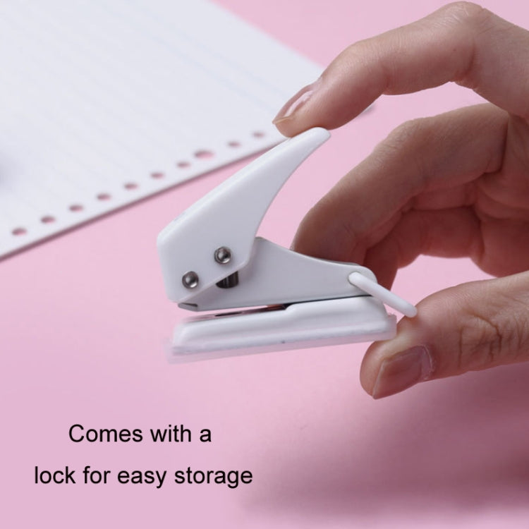 kw-trio 92A0 10 Pages Single Hole Mini Loose Leaf Puncher(Pink)