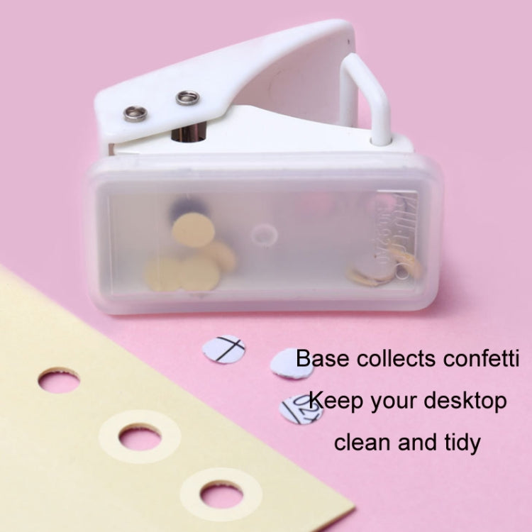 kw-trio 92A0 10 Pages Single Hole Mini Loose Leaf Puncher(White)
