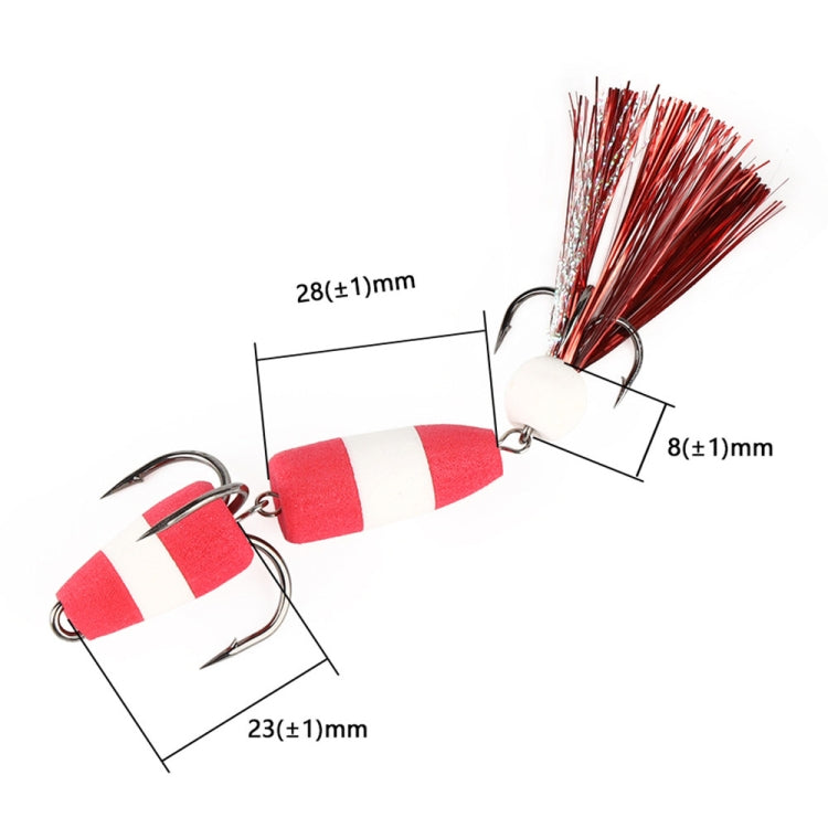 W.P.E PMG-M Foam Hook Soft Worm Bait Three Anchor Hook Fake Lures, Size: M(02)